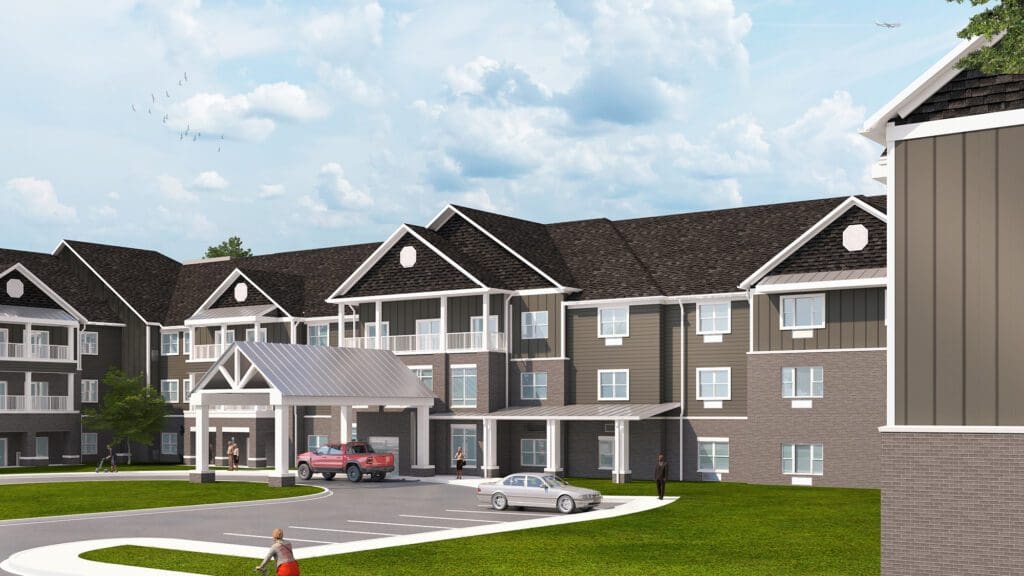 rendering of community exterior entrance