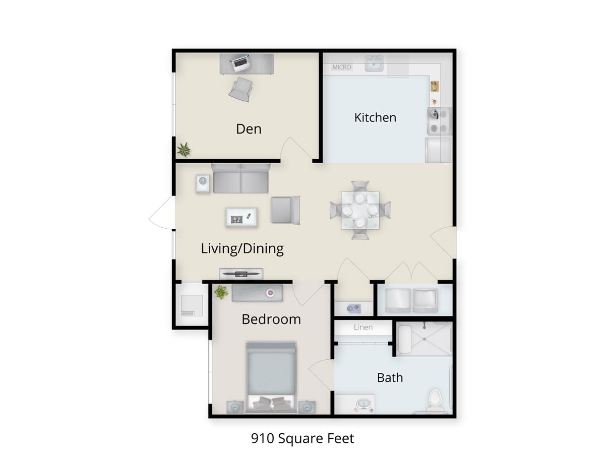 Independent Living One-Bedroom, Plus Den